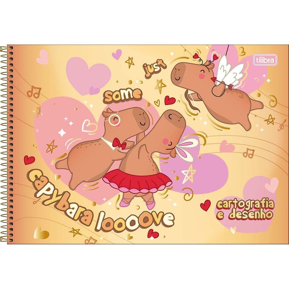 Caderno Espiral Capa Dura Cartografia e Desenho Capyclub 80fls 359441 Capivara