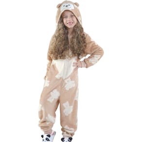 Pijama Macacão Plush Infantil com Capuz
