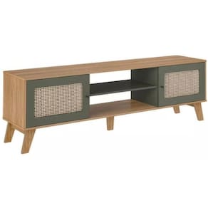 Rack Bancada Charlotte 02 Portas 01 Prateleira 180cm Carvalho Menta - Fabrica 1 Móveis
