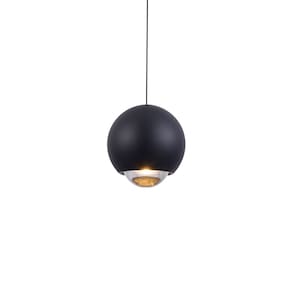 Lustre Pendente Nordecor Muna 2700 Preto Led Bivolt