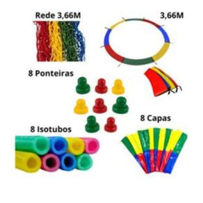 Kit com Rede, Protetor de Molas e Capas – Acessórios para Cama Elástica 3,66