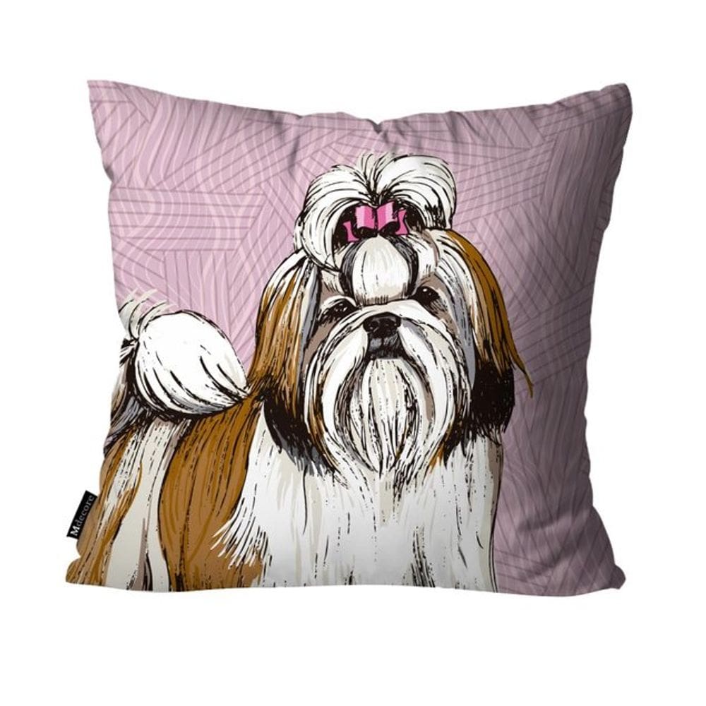 Capa Para Almofada Mdecore Pets 45x45cm  - Shih Tzu Rs