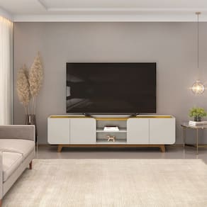 Bancada Nadine 220 cm para TV até 75 Polegadas Dj Moveis