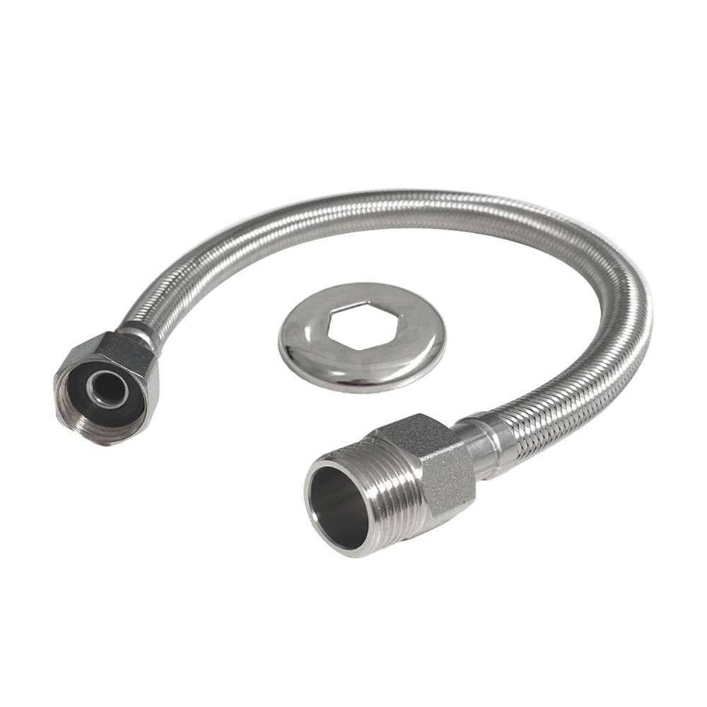 Engate Flexível Trançado Macho Fêmea Inox Flvx Hidro 50cm