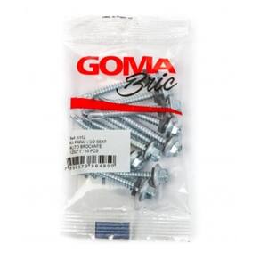 Kit Parafuso Sextavado Auto Brocante Goma 12x2`` com 10 Peças