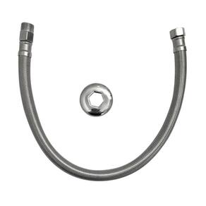 Engate Flexível Trancado Flvx Hidro Inox Fêmea-Fêmea 40cm