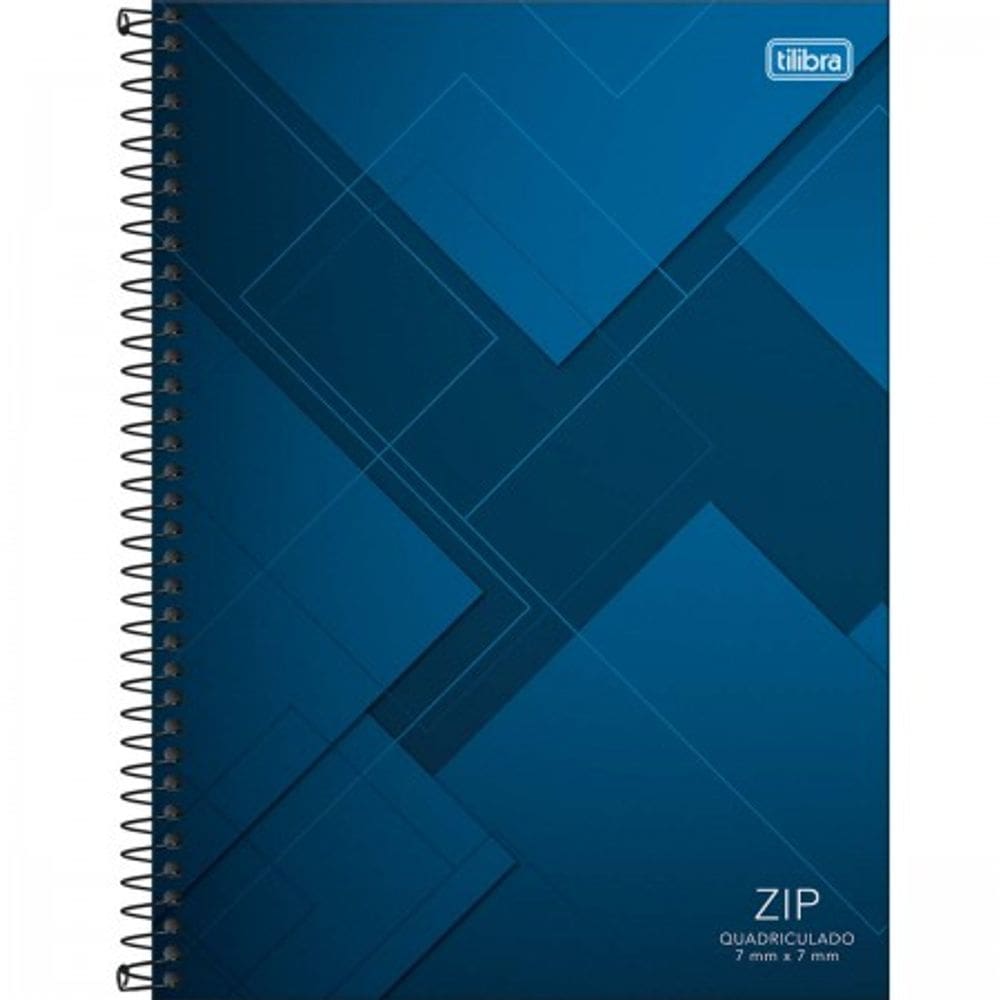 Caderno Espiral Univ. Quadriculado 7x7 Capa Dura 96 Fls ZIP Tilibra