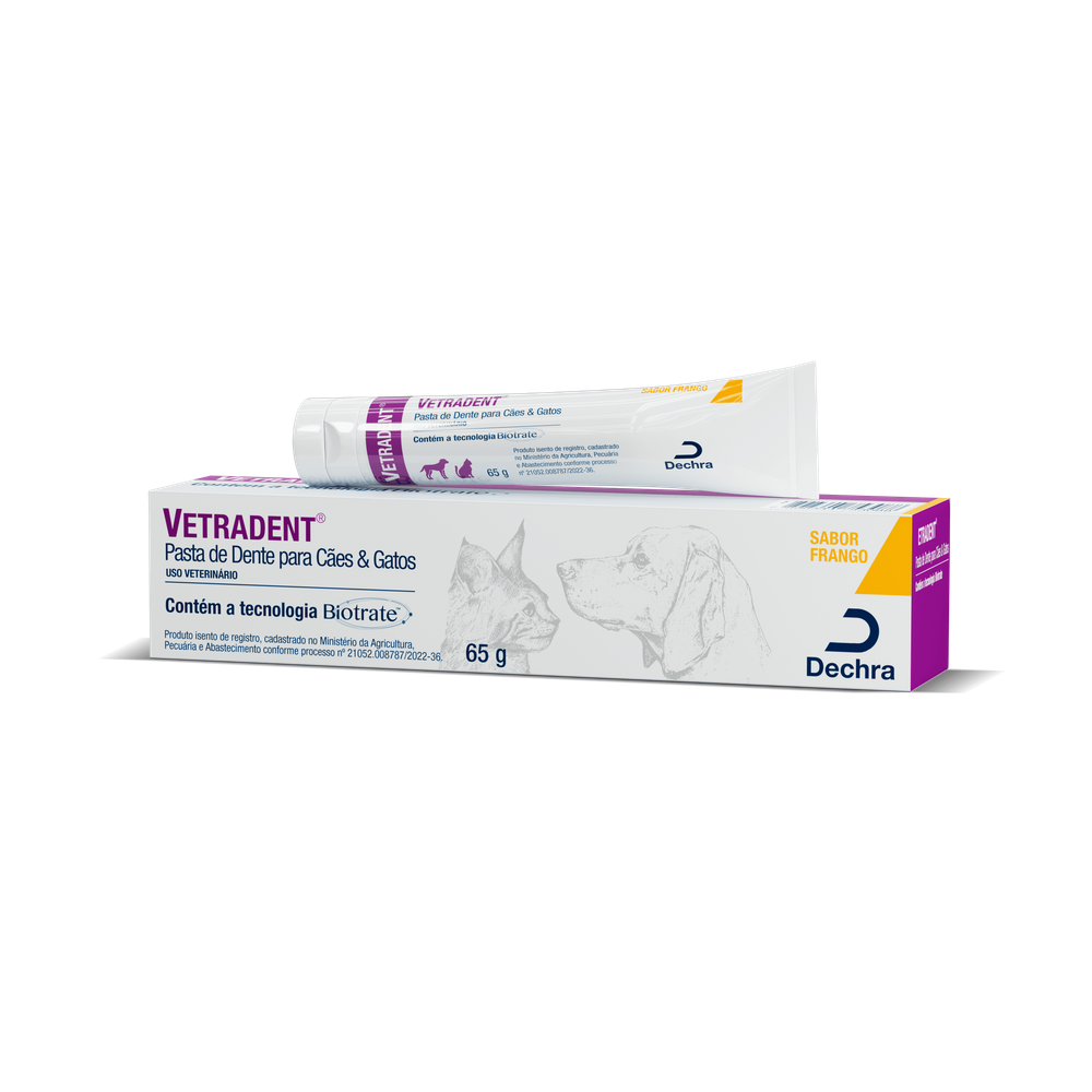 Pasta de Dente Vetradent 65g Sabor Frango para Cães - Dechra