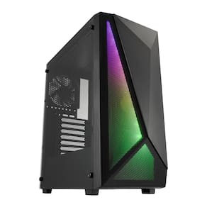 Gabinete Gamer FSP CMT195 RGB 4 Fans S/Fonte MidTower ATX Preto - CMT195A