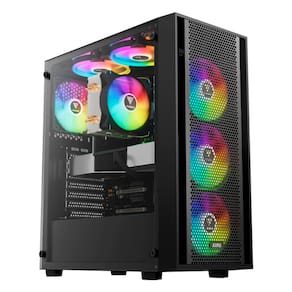 Gabinete Gamer Gamdias Aura GC2 Elite ARGB 4 Fans MidTower ATX Preto - AURA GC2 ELITE ARGB