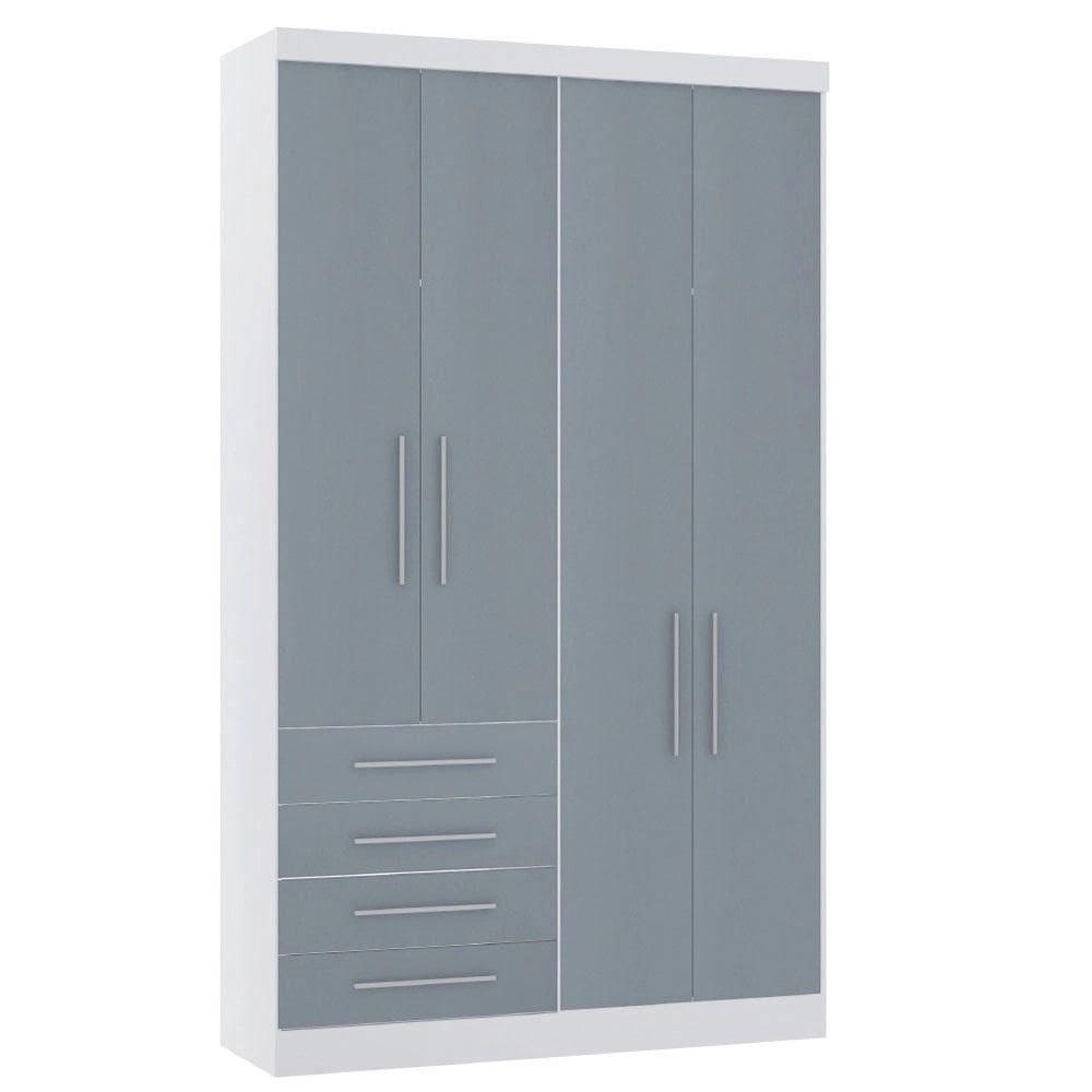 Guarda Roupa Modulado 134,50cm 4 Portas E 4 Gavetas Alpes Luciane Móveis