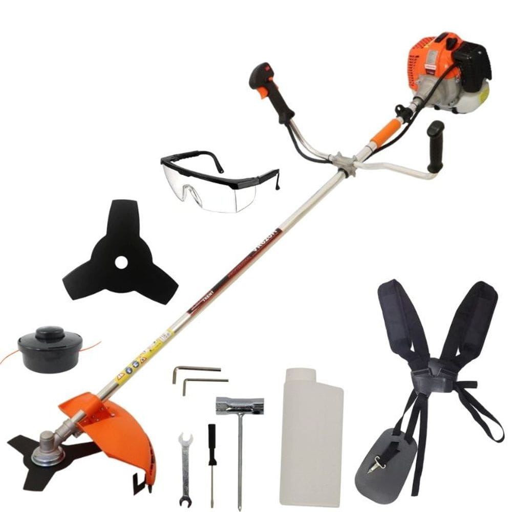 Roçadeira Vulcan Trent VR520H Profissional 52cc 2,5hp com faca 3p + Oculos de Proteçao com Regulagem