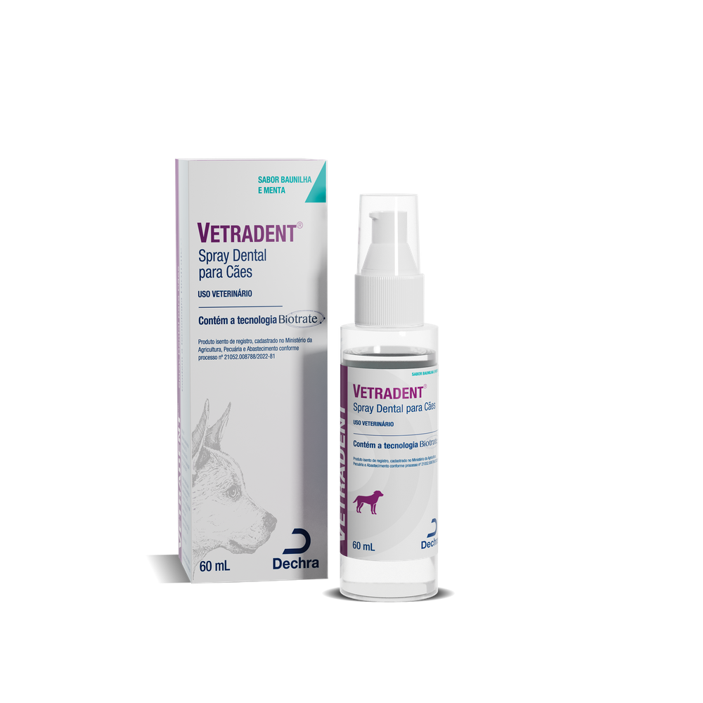 Spray Dental Vetradent 60ml Baunilha e Menta Cães - Dechra