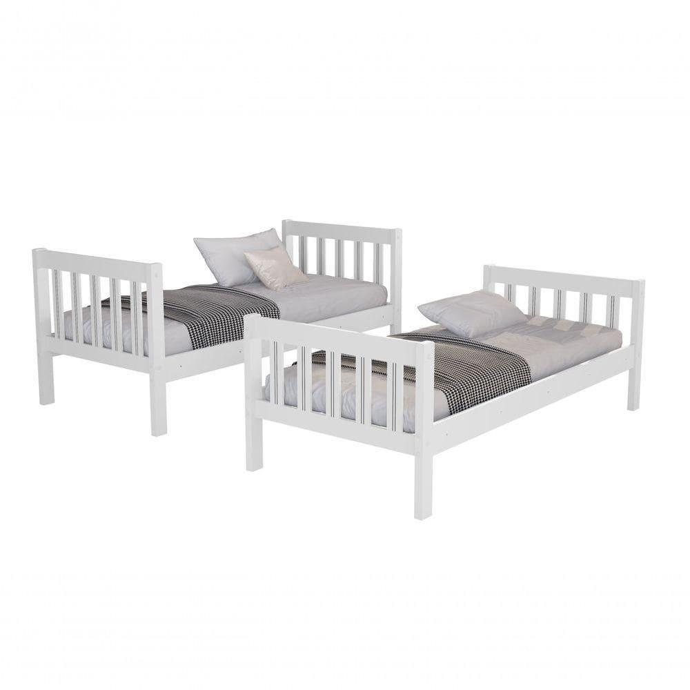 Beliche Adulto Que Vira 2 Camas - Ideal Para Quarto Compacto Cor Branco 100% Mdf