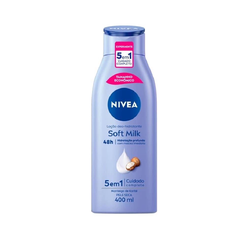 Nivea Loção Hidratante Corporal Soft Milk 400 ml Hidratação Profunda 4005900004956 COT ***
