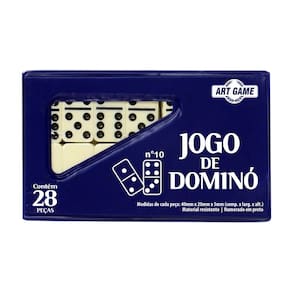 Jogo de Estratégia Dominó Profissional 10mm 28Pçs com Estojo Artbrink