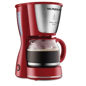 Cafeteira Elétrica 18 Xícaras Mondial Dolce Arome C-35 Vermelha e Prata 220V