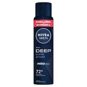 Desodorante Antitranspirante Nivea Men Deep Carvão Ativado Maxx Tech 200ml