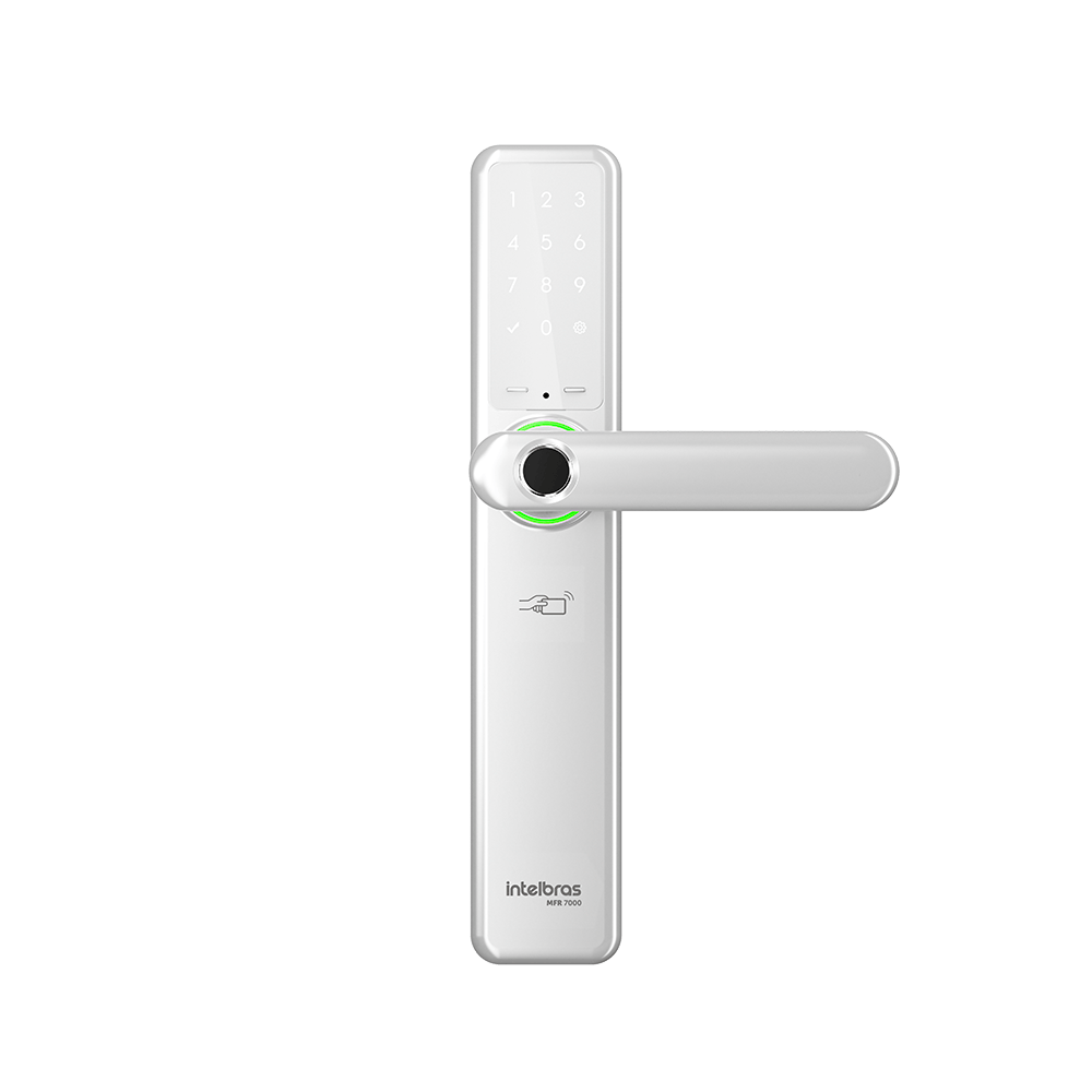 Fechadura Digital Inteligente de Embutir com Biometria MFR 7000 Prata Intelbras