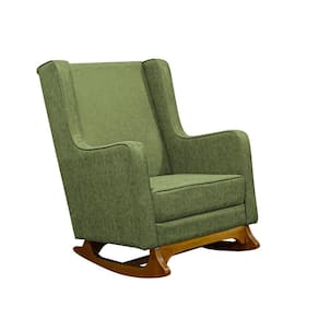 Poltrona De Amamentação Balanço Diana Com Puff boucle Verde