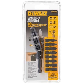 Conjunto de suportes pivotantes DEWALT DWPVTSET com barra de bits de 10 peças