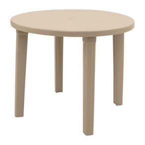 Mesa Tramontina Cassino 90 Cm Em Polipropileno Areia