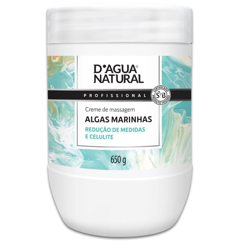 Creme De Massagem Algas Marinhas 650g Dagua Natural Celulite