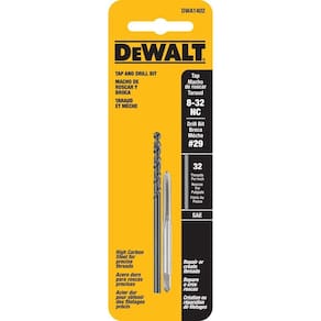 Conjunto de torneiras de perfuração DEWALT 8-32NC Thread 2 peças