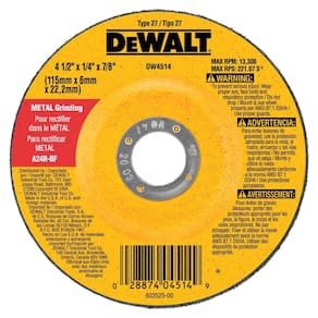 Roda de moagem DEWALT DW4624 Metal de uso geral 6x0.6x22cm