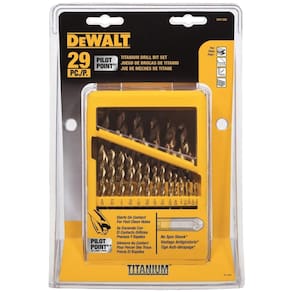 Conjunto de brocas DEWALT revestido com nitreto de titânio de 29 peças DW1369