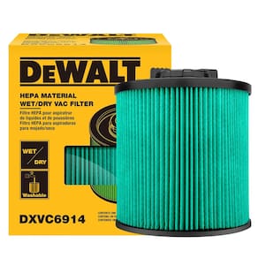 Substituição do filtro de cartucho HEPA para DEWALT Shop Vac
