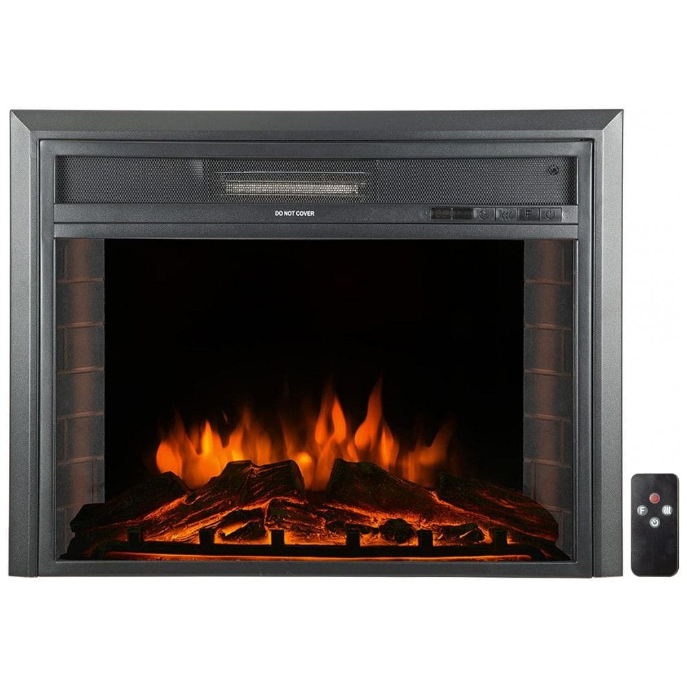 Lareira Elétrica CharaVector de Embutir A53x63L com Controle Remoto com Economia de Energia110V, 1500W, Preta