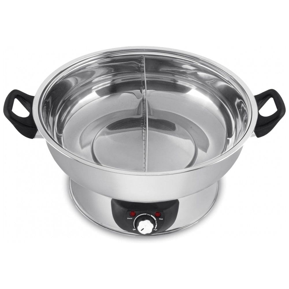 Panela Elétrica Dupla 5 Litros em Aço Inoxidável, 1500W, 110v, AROMA HOUSEWARES ASP 610, Prateado