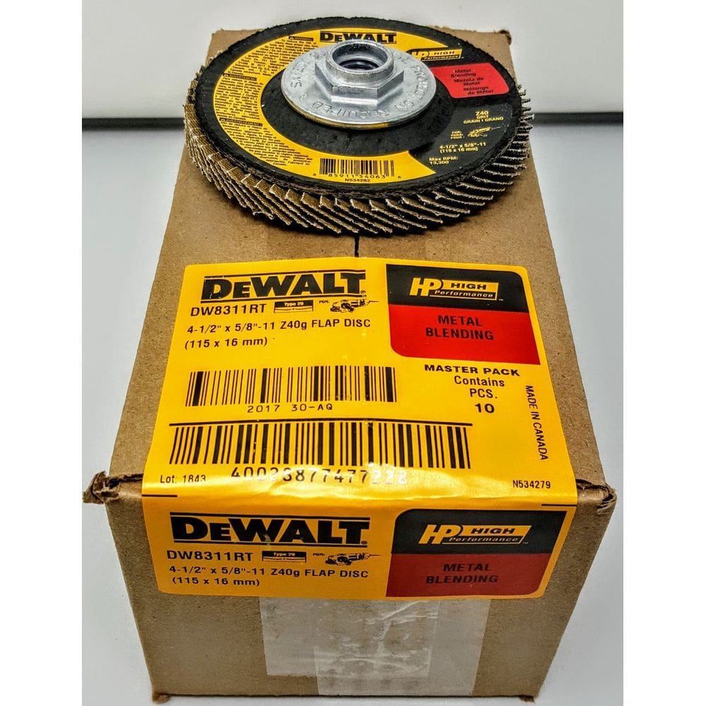 Disco de aba DEWALT DW8311RT de alto desempenho, granulação 40 (pacote com 10)