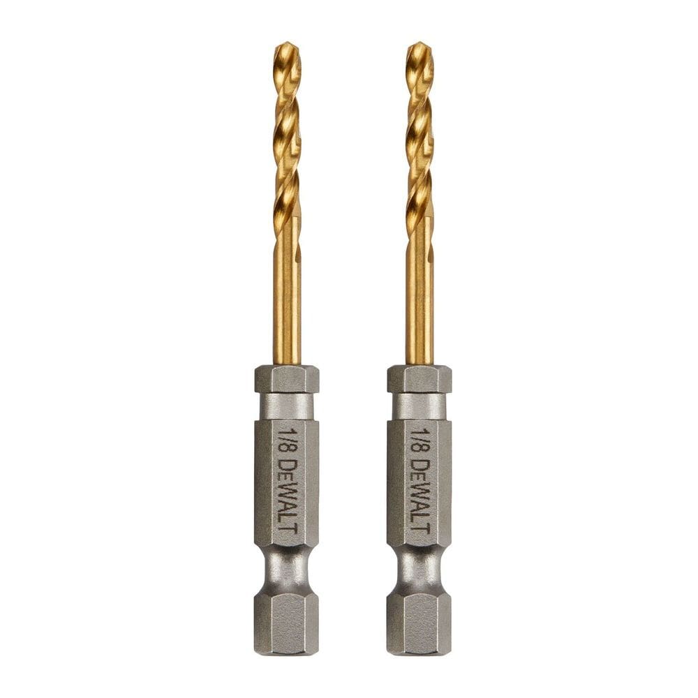 Conjunto de brocas DEWALT DD5108T revestido com nitreto de titânio 1/8 de 2 unidades