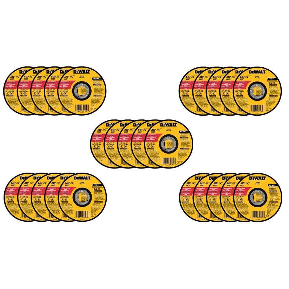 Disco de corte DEWALT DW8062 4-1/2 pol. 0,045 polegadas de espessura 7/8 pol