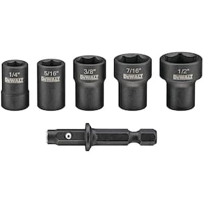 Conjunto de drivers de nozes DEWALT DWADND5, removível de 5 peças