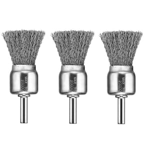 Escova de arame DEWALT DW4901, extremidade frisada de 1 polegada, pacote com 3