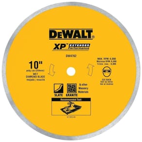 Lâmina de diamante DEWALT DW4762 para porcelana ou azulejo de 10 polegadas