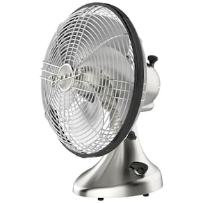 Ventilador Silver Swan Vintage Oscilante, 3 Velocidades, 110V, VORNADO FA1 0003 13, Prateado
