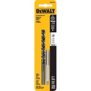Conjunto de torneiras de perfuração DEWALT de 10 mm a 1,50, rosca, 2 peças