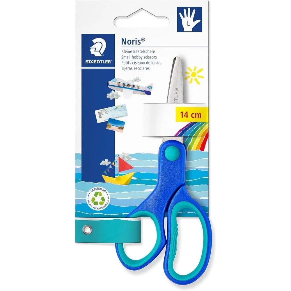 Tesoura Escolar 14cm Para Canhoto Staedtler Noris Club Ponta Arredondada - Staedtler