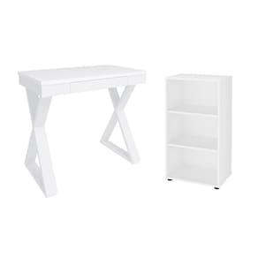 Conjunto Escritório Home: Escrivaninha 6009 + Estante 5319