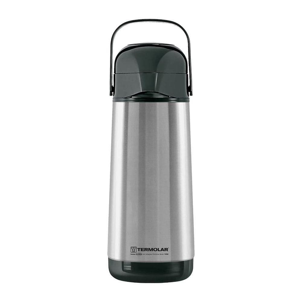 Garrafa Térmica de Pressão 1L Termolar Lumina Premium Prata
