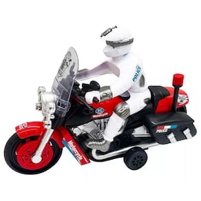 Moto Miniatura Brinquedo Coleção Fricção Acende Farol Som