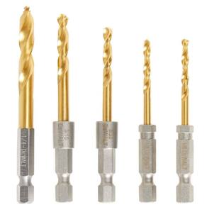 Conjunto de brocas DEWALT Impact Ready, nitreto de titânio, 5 unidades DD5155