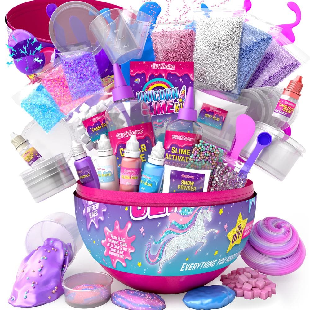Kit Slime GirlZone Unicorn Egg Sparkly Surprise para crianças