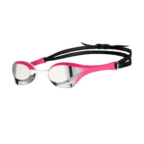 Óculos de natação Arena Cobra Ultra Swipe Racing unissex prateado/rosa