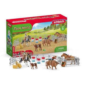 Playset Schleich Rodeo Show de 42 peças com brinquedos de cowboy e cowgirl