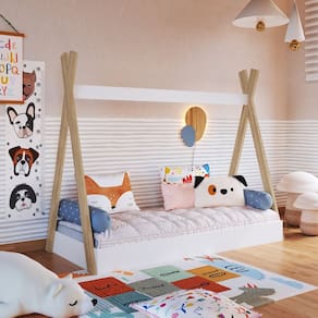 Cama Cabana de Solteiro 198cm X 129cm X 82,6cm Itapuã/Branco